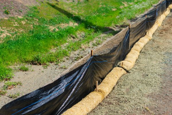 Straw Wattle Installation in Bluffton